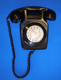 GPO 700 SERIES BLACK ROTARY TELEPHONE FINGER DIAL 
