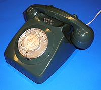 GPO 700 SERIES CONCORD BLUE ROTARY TELEPHONE FINGER DIAL 